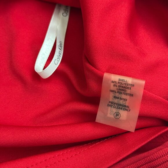 Calvin Klein Red Sleeveless Textured Tank Top Size small round neck - Picture 6 of 7